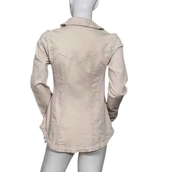 Free People Kenny Slim Women's Denim Light Purple Wash Stretch Top Size XS NEW - Picture 7 of 8